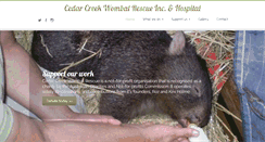 Desktop Screenshot of cedarcreekwombatrescue.com